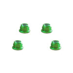 Color Alloy Metal M5 Size Hex Lock Nut Flanged 4pcs
