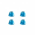 Color Alloy Metal M5 Size Hex Lock Nut Flanged 4pcs