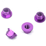 Color Alloy Metal M5 Size Hex Lock Nut Flanged 4pcs