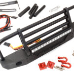 Realistic Front Metal Bumper w/ LED Light for 1/10 Crawler