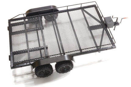 Machined Alloy Flatbed Dual Axle Car Trailer Kit for 1/10 Scale RC 710x455x137mm