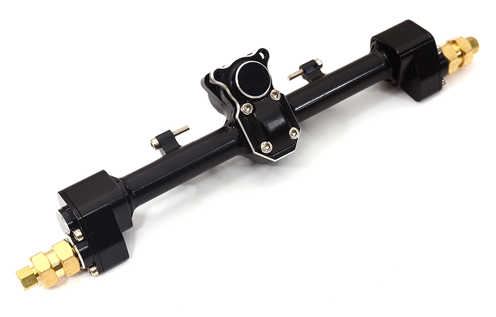 C32180 Alloy Machined Rear Wide Axle Set w/ Portal for Axial SCX24 W=113mm - Image 1