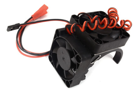 Black Motor Heatsink 42mm Size with Cooling Fans for Most 1/8 & 1/7 Scale RC