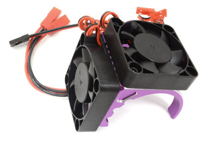 Purple Motor Heatsink 42mm Size with Cooling Fans for Most 1/8 & 1/7 Scale RC