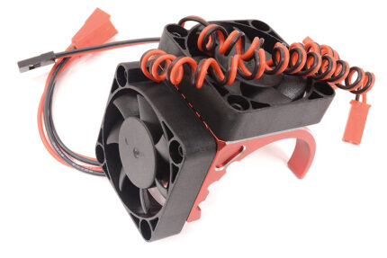 Red Motor Heatsink 42mm Size with Cooling Fans for Most 1/8 & 1/7 Scale RC