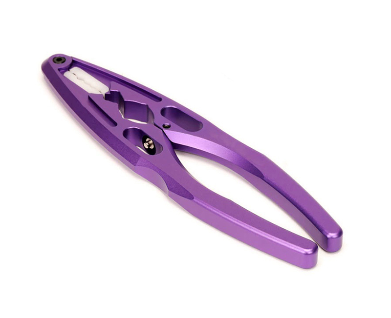 C32208PURPLE Multipurpose Maintenance Pliers w/ Ball End Tool for RC Shocks - Image 1