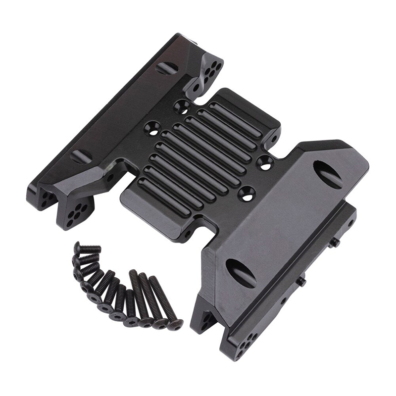 C32211BLACK Alloy Machined Center Transmission Skid Plate for Axial SCX6 251004 - Image 1
