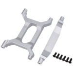 Silver Alloy Rear Chassis and Shock Tower Braces Upgrade for Axial SCX6