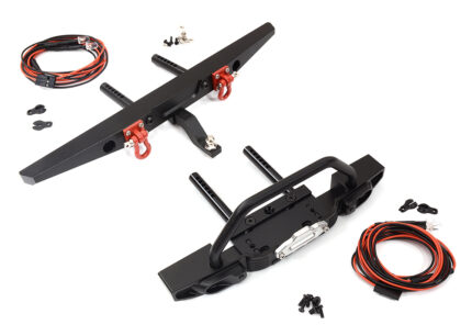 Realistic Alloy Rear Bumper w/ LED for TRX-4 & SCX Type Off-Road Crawler