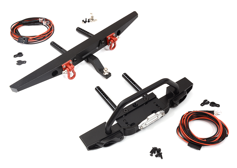 C32224 Realistic Alloy Rear Bumper w/ LED for TRX-4 & SCX Type Off-Road Crawler - Image 1