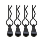 Bent-Up Color Body Clips (4) for 1/8, 1/7 & 1/5 RC Cars & Trucks (LxW=34x12mm)