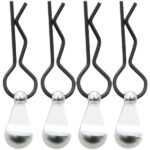 Bent-Up Color Body Clips (4) for 1/8, 1/7 & 1/5 RC Cars & Trucks (LxW=34x12mm)