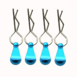 Bent-Up Color Body Clips (4) for 1/8, 1/7 & 1/5 RC Cars & Trucks (LxW=34x12mm)