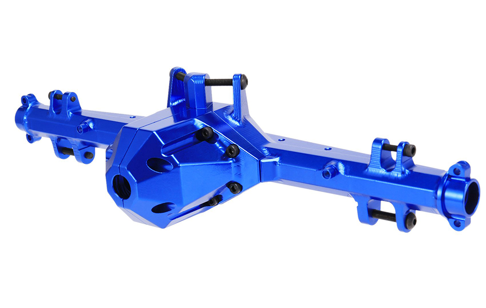 C32249BLUE Alloy Machined Rear Axle Housing Set for Traxxas 1/7 Unlimited Desert Racer - Image 1