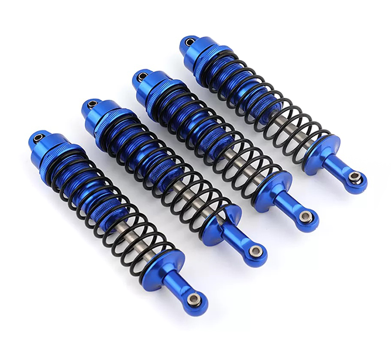 C32250BLUE Alloy Machined 145mm Shock Set (4) w/ Firm Springs for Axial SCX6 - Image 1