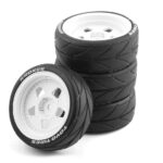 5 Spoke Wheel & Tire Set (4) for 1/10 Touring (O.D.=65mm) W=26mm Offset 7.5mm