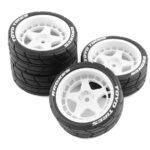 5 Spoke Wheel & Tire Set (4) for 1/10 Touring (O.D.=66mm) W=26mm Offset 7.5mm