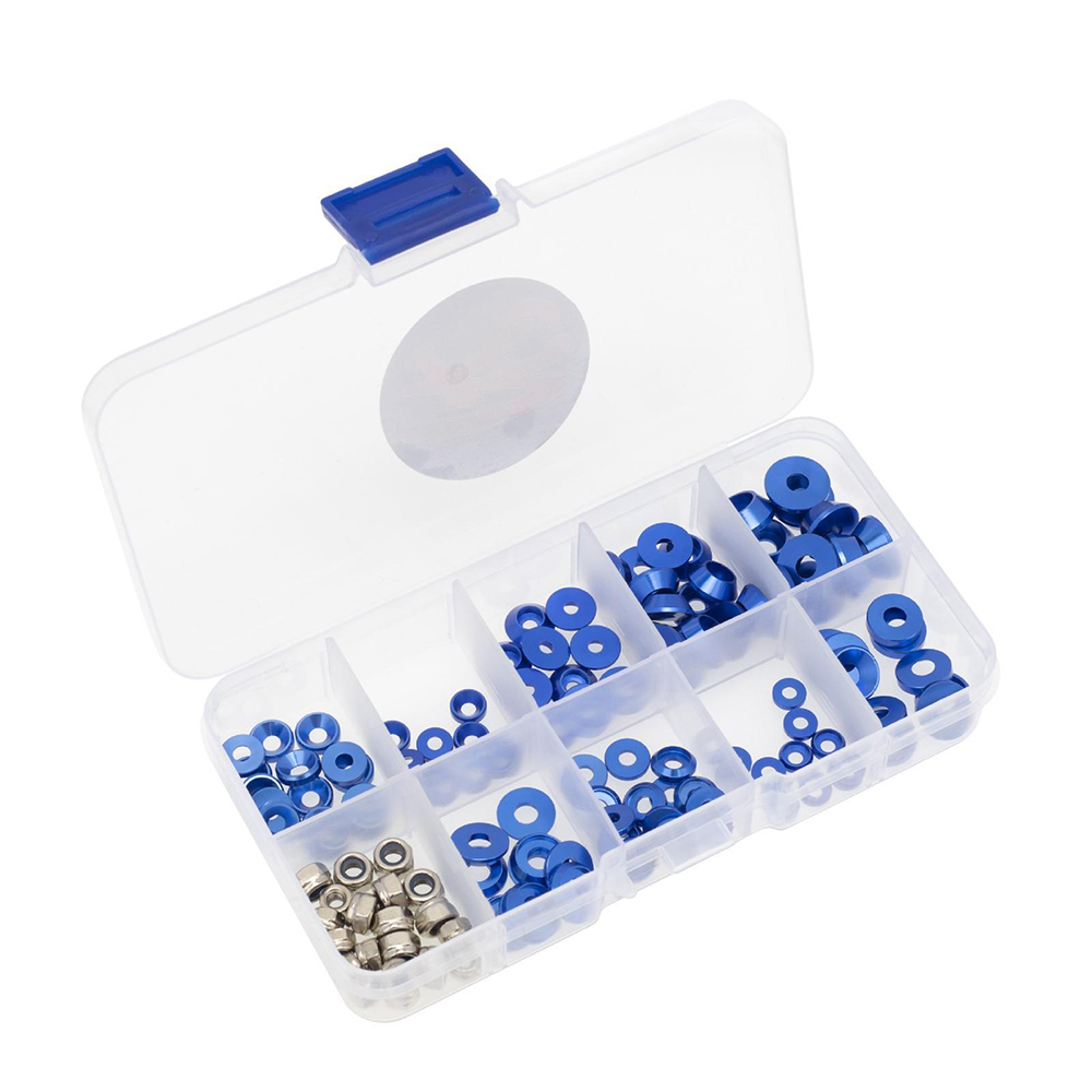 C32279BLUE Alloy Machined Color Washers for 2.5mm 3mm 4mm Screws & Hardware - Image 1