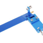 Blue Alloy 95mm RC Boat Rudder with Water Intake and 42mm Offset