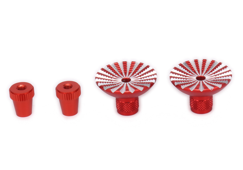 C32291RED Transmitter Stick Ends 3mm Size Thumb Style for Futaba Type Radio - Image 1