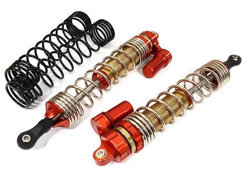 C32293RED Piggyback Rear Shock (2) for Traxxas 1/7 Unlimited Desert Racer (L=148mm) 8460 - Image 1