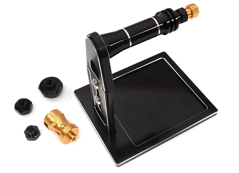 C32297BLACK Universal Tire Balancer for RC w/ 12, 14, 17 & 24mm Hex OD=220mm Max - Image 1