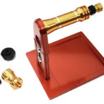 Universal RC Tire Balancer with Hex Adapters 12/14/17/24mm - Red, OD=220mm Max