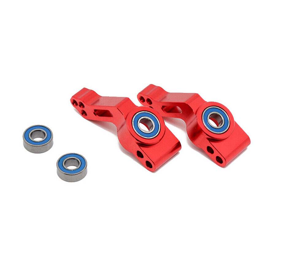 C32298RED Billet Machined Rear Hub Carriers for Traxxas 1/10 Drag Slash 2WD 3752 - Image 1
