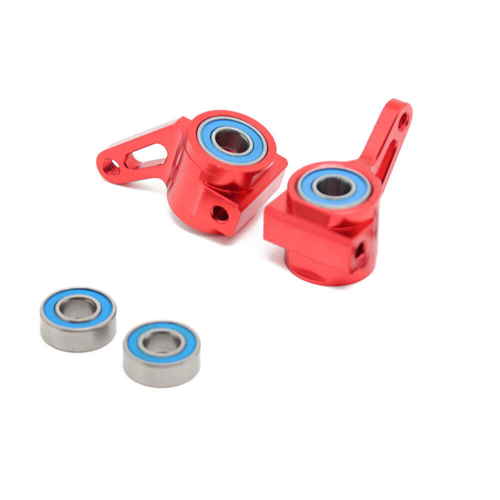 C32299RED Billet Machined Front Steering Blocks for Traxxas 1/10 Drag Slash 2WD 3736 - Image 1