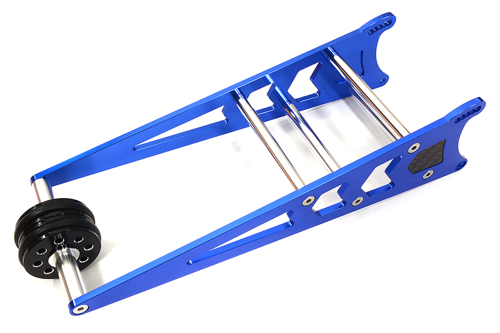 C32311BLUE Blue Billet Machined Wheelie Bar Upgrade for Traxxas 1/10 Drag Slash 2WD 9460 - Image 1
