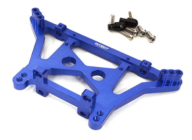 C32313BLUE Blue Billet Machined Rear Shock Tower for Traxxas 1/10 Drag Slash 2WD 9418 - Image 1