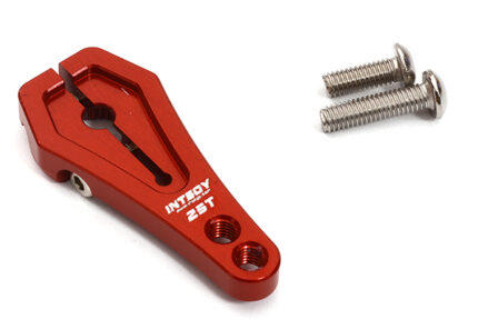 Red Billet Machined Alloy Servo Horn 25T for Futaba Servos (r = 20mm, 24mm)