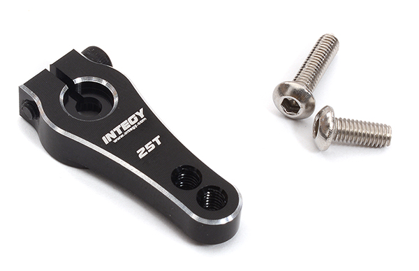 C32322BLACK Billet Machined Alloy Servo Horn 25T for Futaba Servo (r=16, 20mm) - Image 1