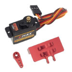 Alloy Servo Horn and Mount with 12g MG Servo for Axial SCX24 - Red