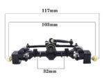 Alloy Machined Front & Rear Wide Axle Set w/ Portal for Axial SCX24 W=110mm - Image 2