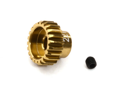 7075 Alloy 48 Pitch Hard Coated Pinion Gear 22T for 3.17mm Shaft
