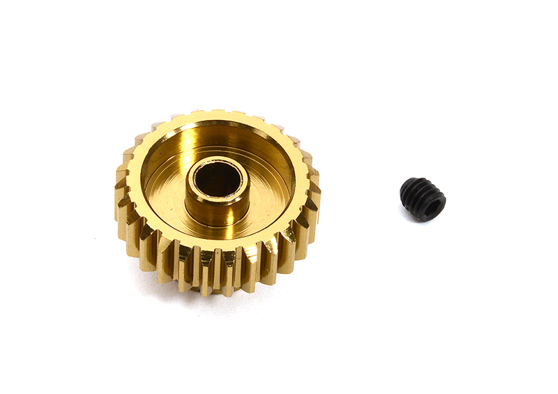 C32356 7075 Alloy 48 Pitch Hard Coating Pinion 27T, 3.17mm Bore/Shaft - Image 1