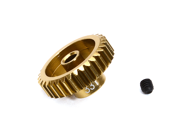 C32362 7075 Alloy 48 Pitch Hard Coating Pinion 33T, 3.17mm Bore/Shaft - Image 1