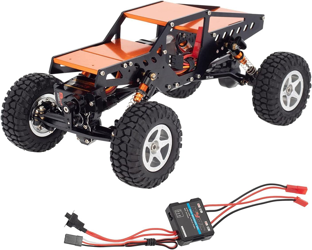 C32366ORANGE Complete Alloy Conversion Kit w/Roll Cage, Servo, ESC, Motor for Axial SCX24 C10 - Image 1
