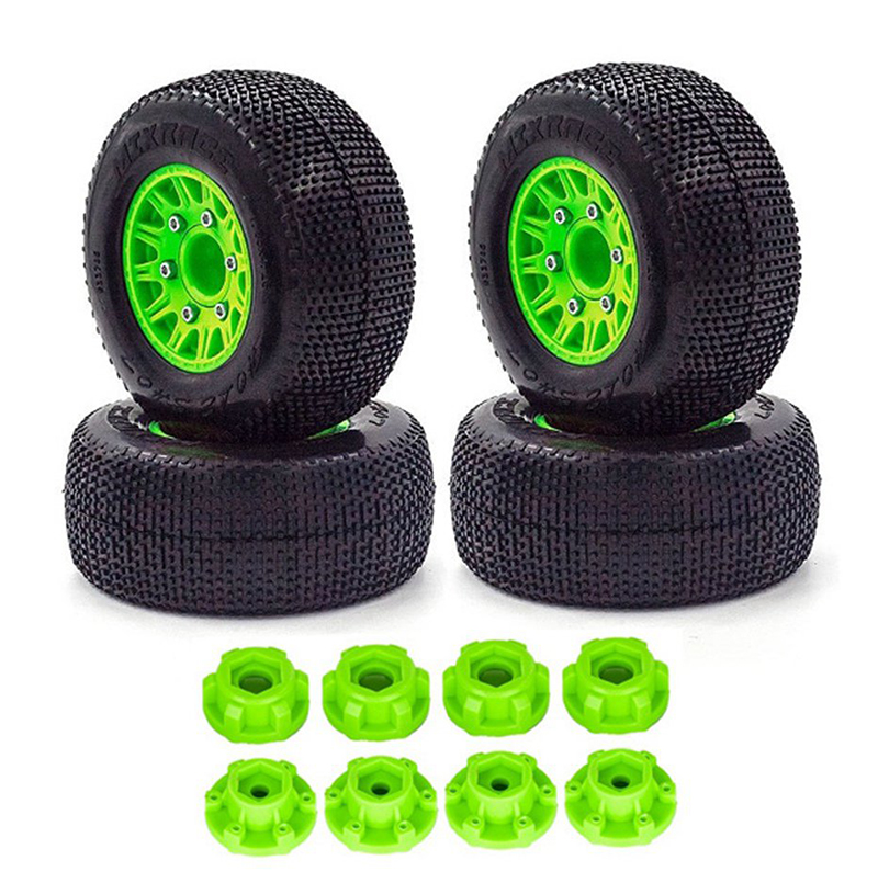 C32367GREEN Short Course 2.2/3.0 Wheel for 12, 14 & 17mm Hex & Tire Set (4) OD=110mm - Image 1