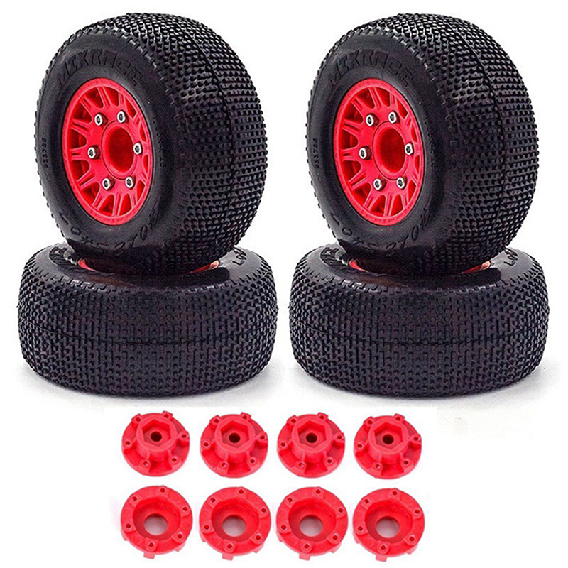 C32367RED Short Course 2.2/3.0 Wheel for 12, 14 & 17mm Hex & Tire Set (4) OD=110mm - Image 1