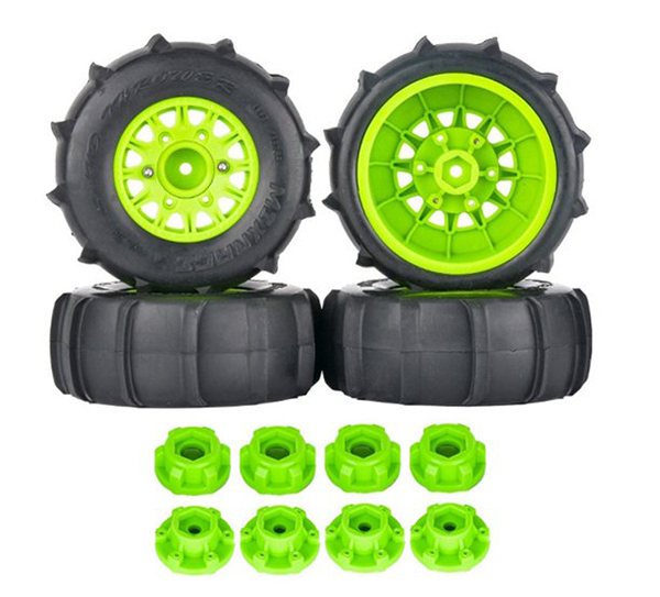 C32368GREEN Short Course 2.2/3.0 Wheel for 12, 14 & 17mm Hex & Tire Set (4) OD=114mm - Image 1