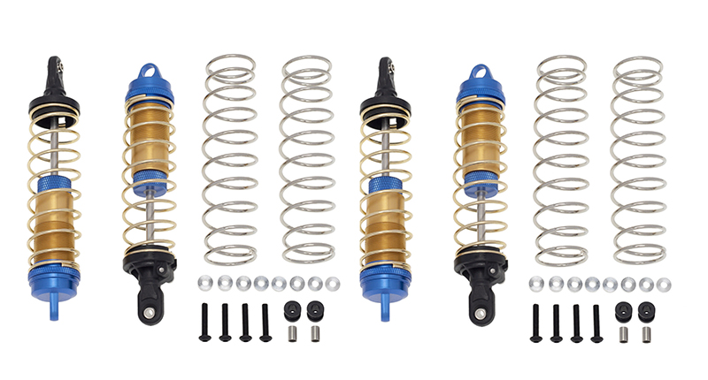 C32373BLUE Alloy Front & Rear Shock Set (4) for Traxxas 1/10 Maxx 4S Truck 8961 - Image 1