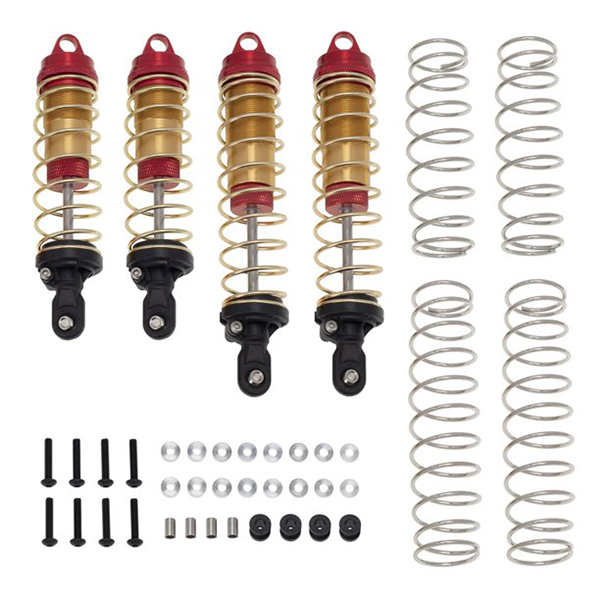 C32374RED Red Alloy Front & Rear Shock Set for 1/8 Kraton 6S BLX RC Truck - Image 1
