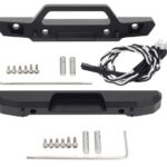 Alloy Machined Front & Rear Bumper Set w/ LED (4) for Axial 1/24 SCX24