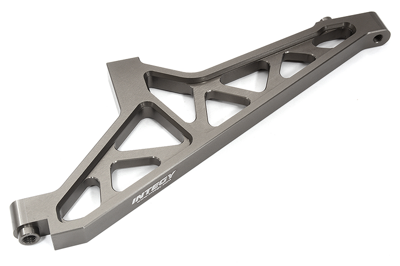 C32400GREY Billet Machined Grey Front Chassis Brace for Losi 1/5 DBXL-E 2.0 4WD - Image 1