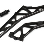 Black Billet Machined Rear Chassis Braces Pair for Losi DBXL-E 2.0 4WD 1/5 Scale