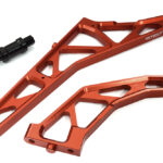 Red Billet Machined Rear Chassis Braces Pair for Losi DBXL-E 2.0 4WD 1/5 Scale