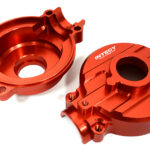 Red Billet Machined Gearbox Housing Set for Losi 1/5 DBXL-E 2.0 4WD