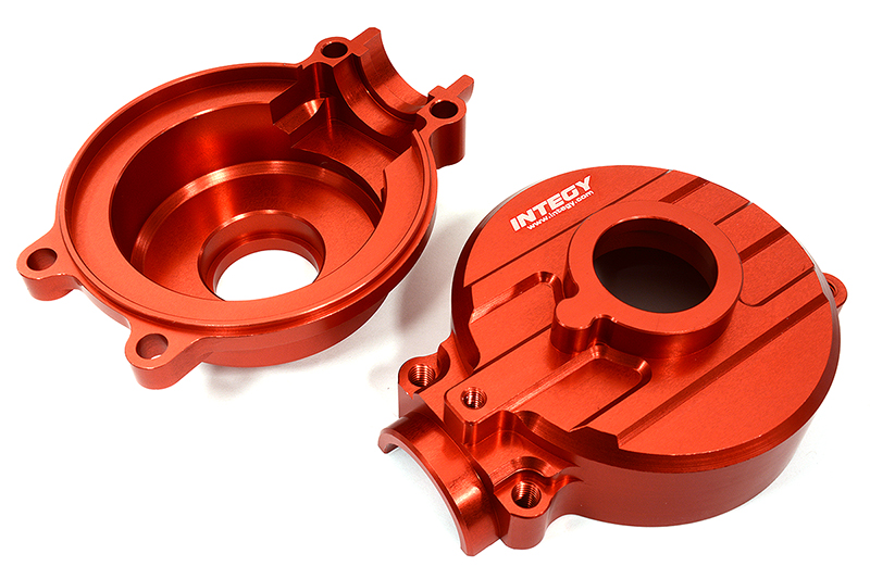 C32404RED Red Billet Machined Gearbox Housing Set for Losi 1/5 DBXL-E 2.0 4WD - Image 1